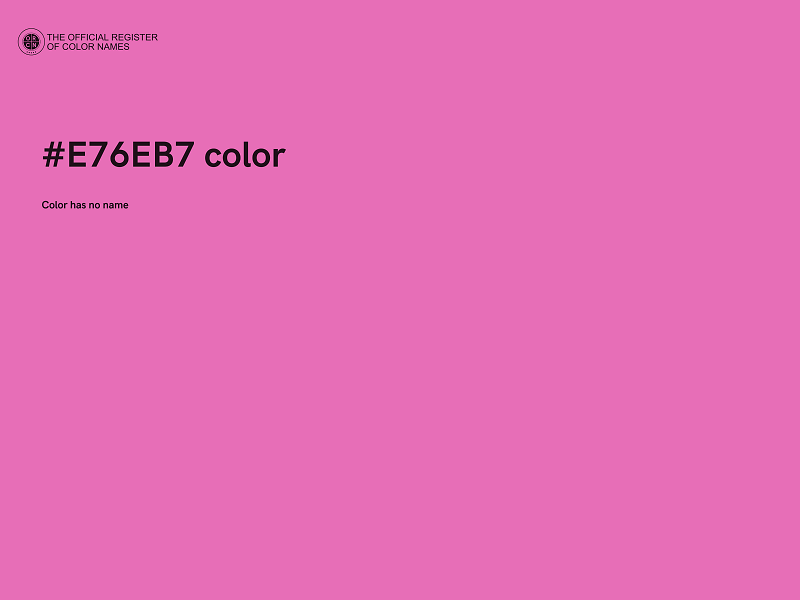 #E76EB7 color image