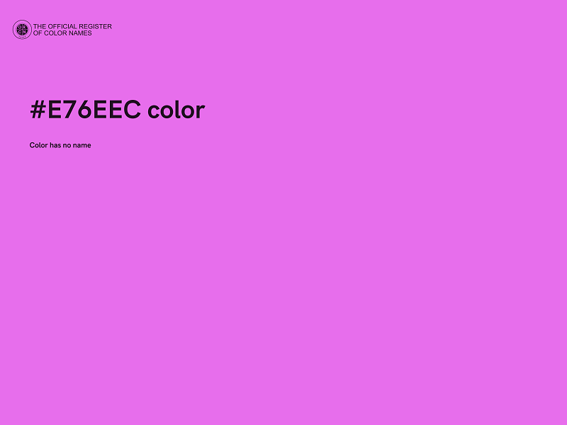 #E76EEC color image