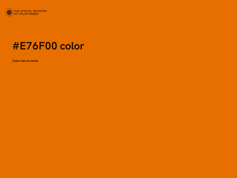 #E76F00 color image