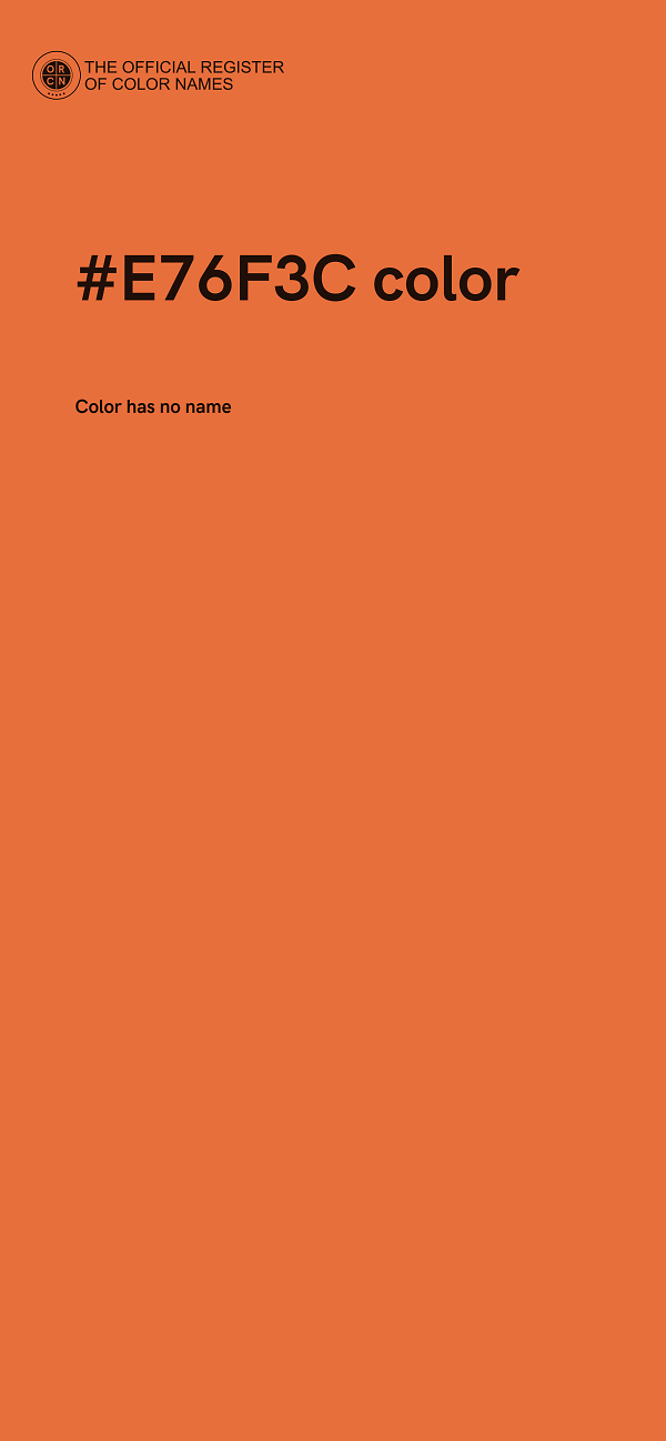 #E76F3C color image