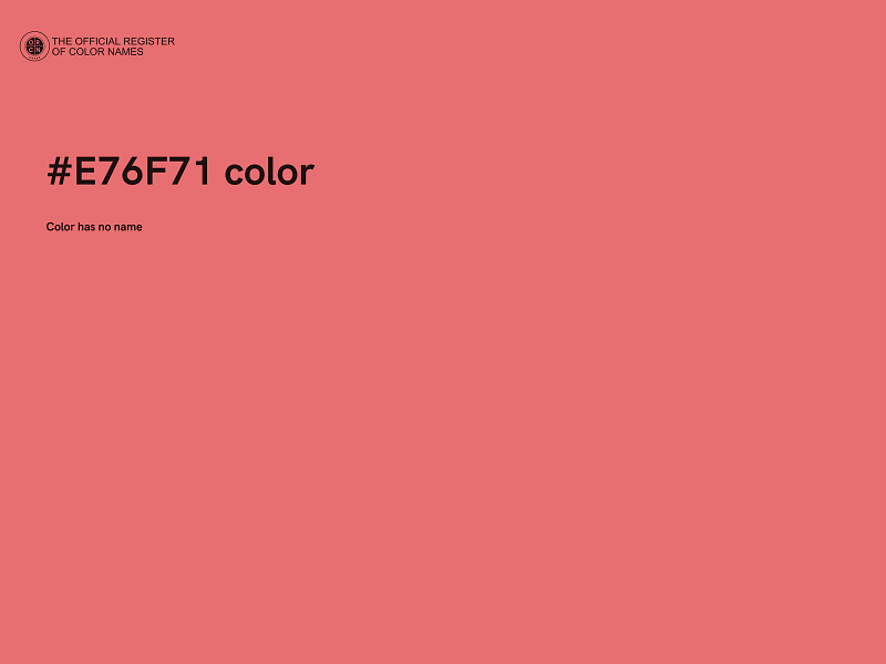 #E76F71 color image