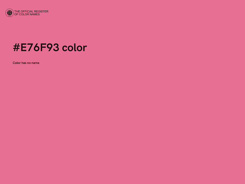 #E76F93 color image