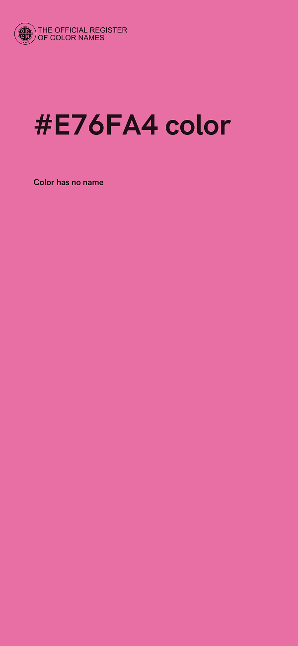 #E76FA4 color image