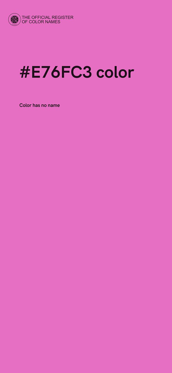 #E76FC3 color image