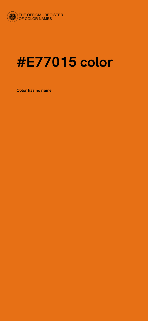 #E77015 color image