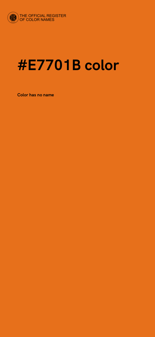 #E7701B color image