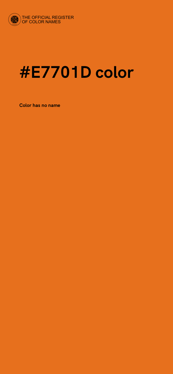 #E7701D color image