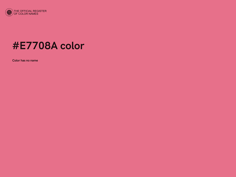 #E7708A color image