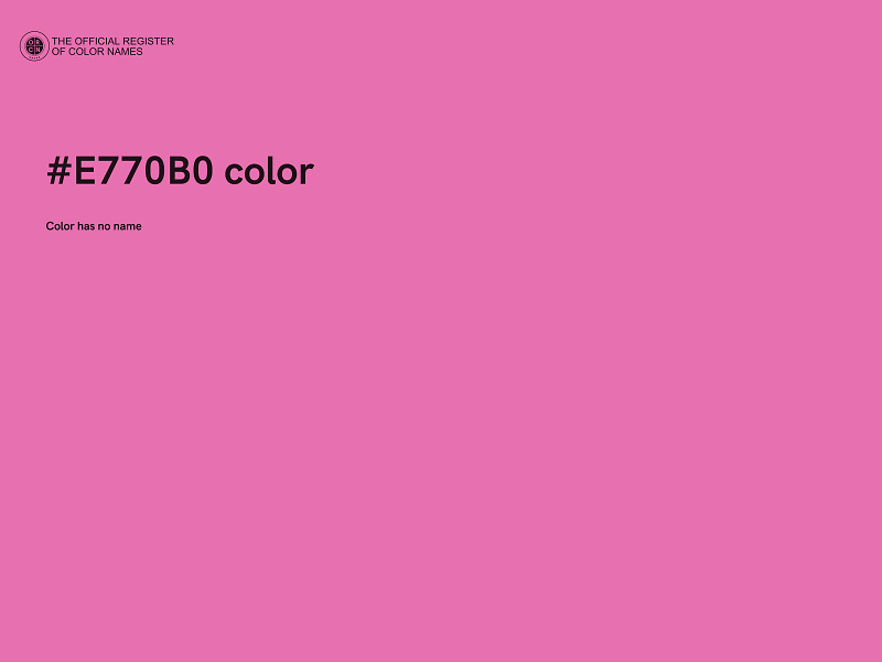 #E770B0 color image