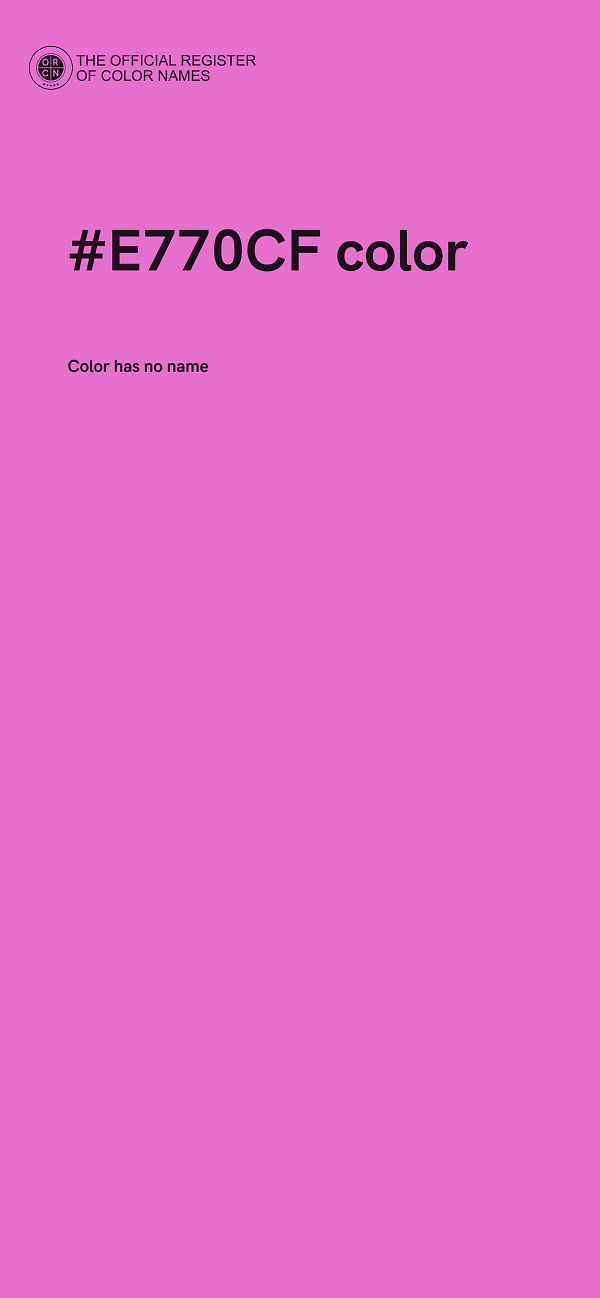 #E770CF color image