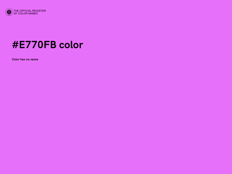 #E770FB color image