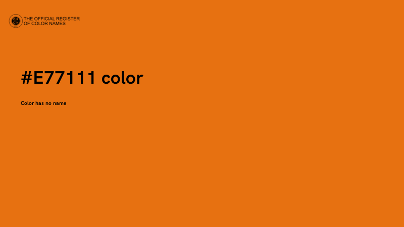 #E77111 color image