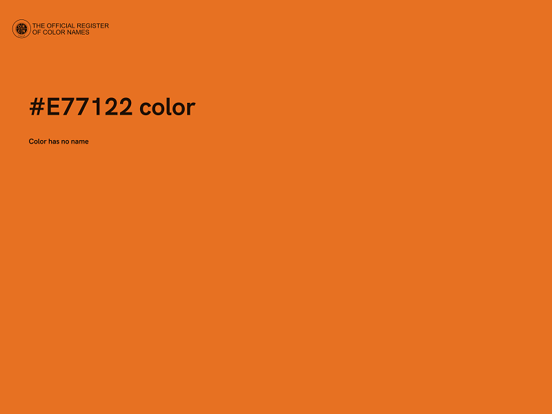 #E77122 color image