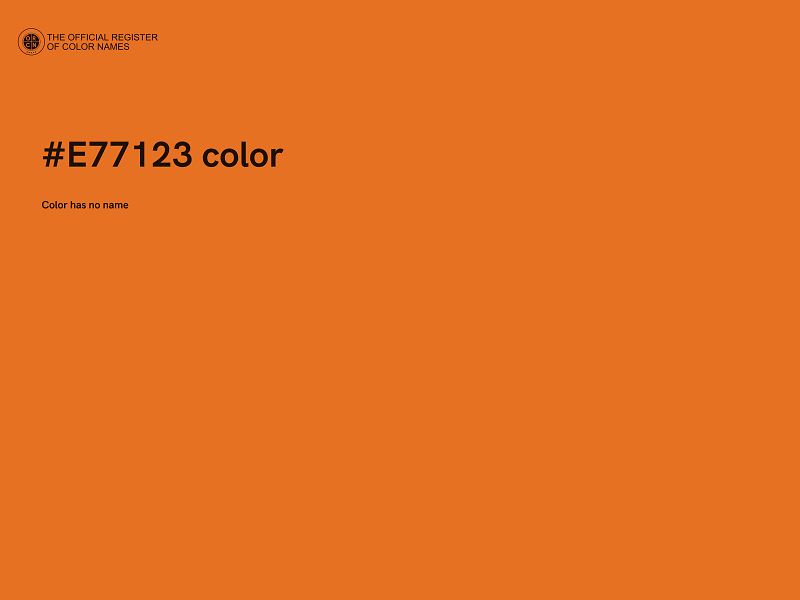 #E77123 color image