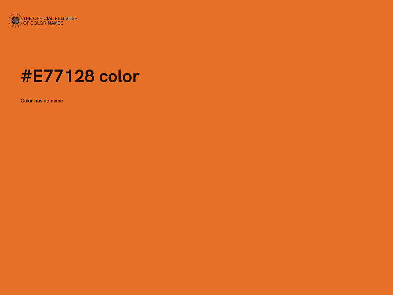 #E77128 color image