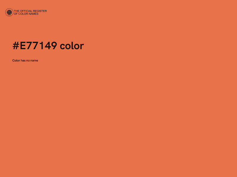 #E77149 color image