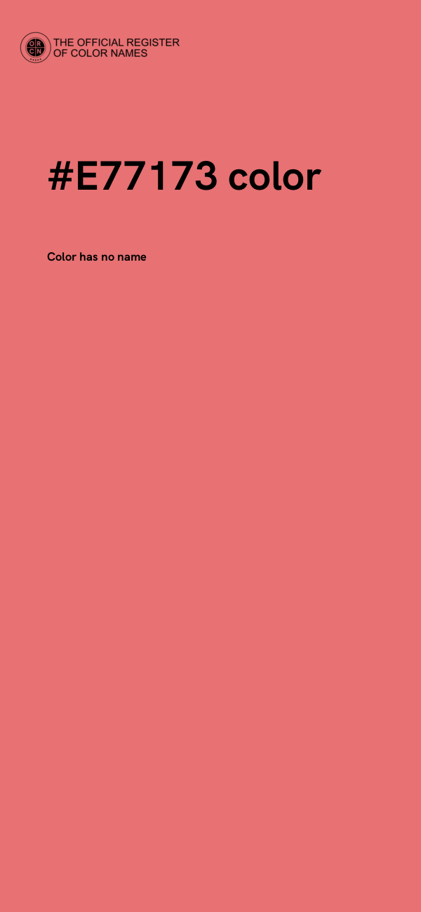 #E77173 color image