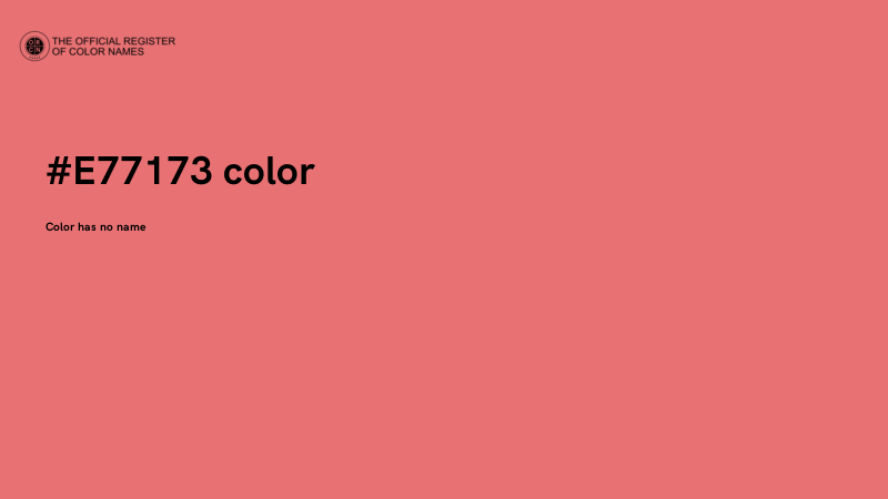#E77173 color image