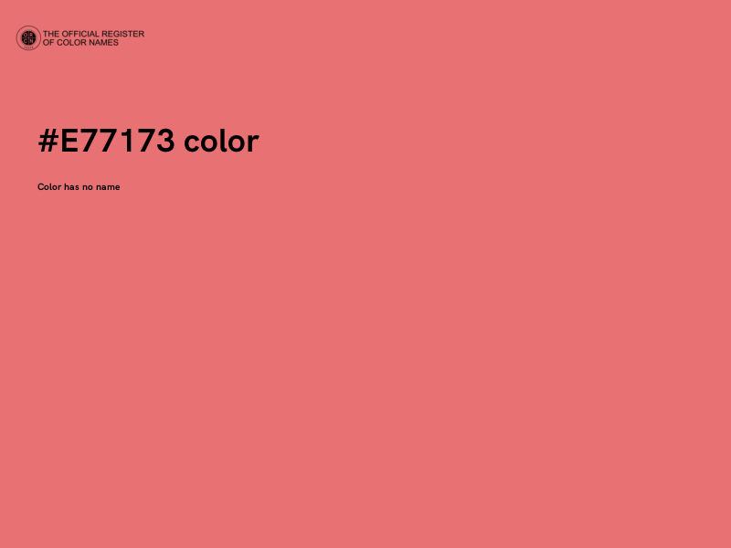 #E77173 color image