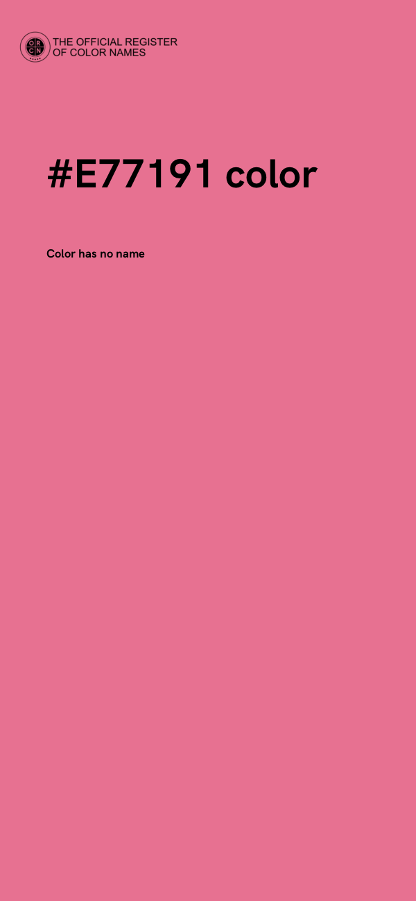 #E77191 color image