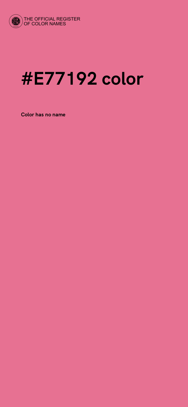 #E77192 color image