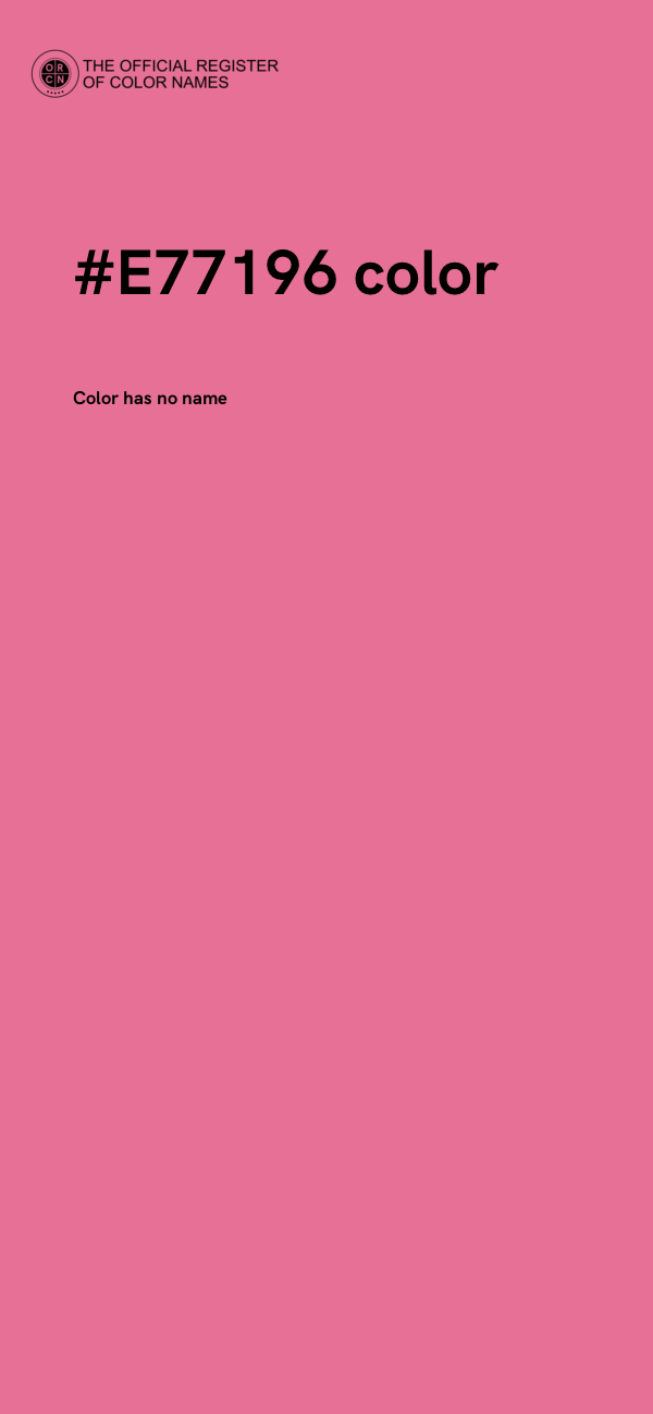#E77196 color image