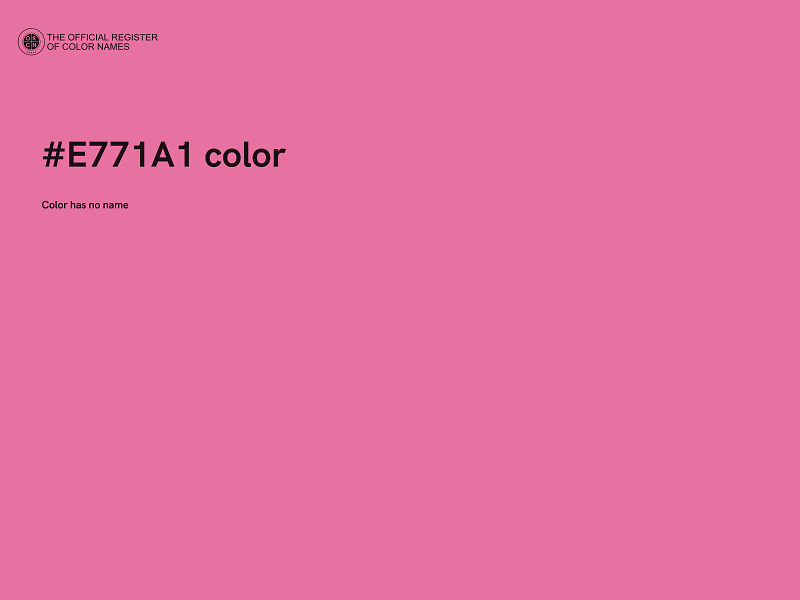 #E771A1 color image