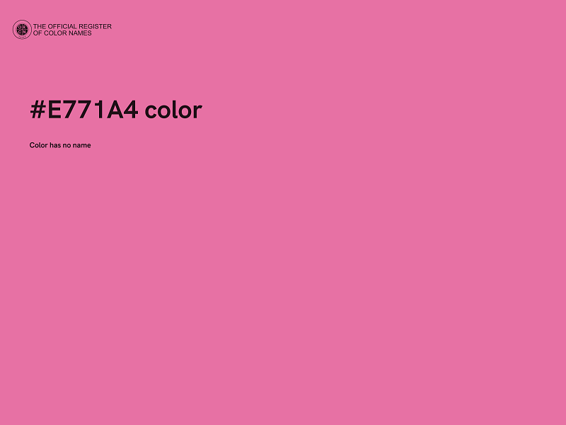 #E771A4 color image