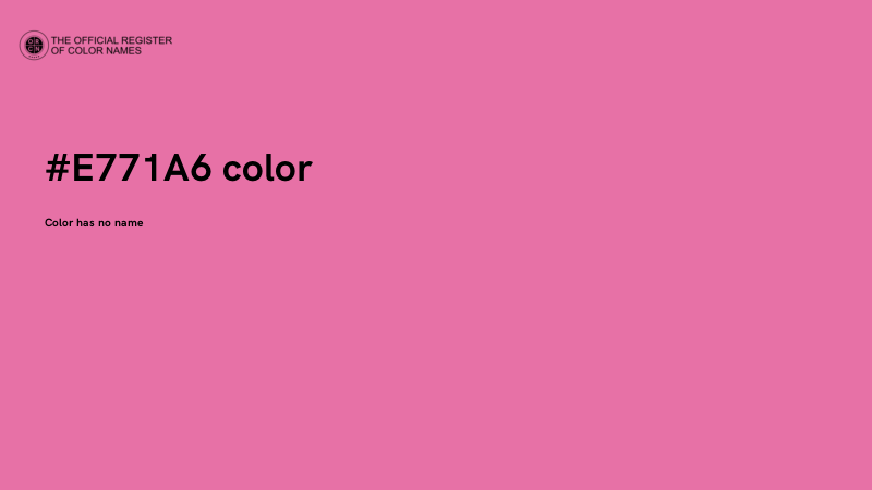 #E771A6 color image