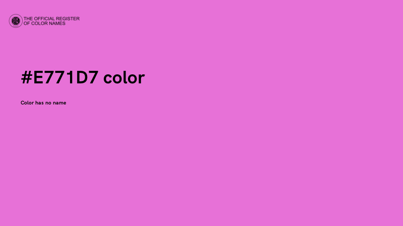 #E771D7 color image