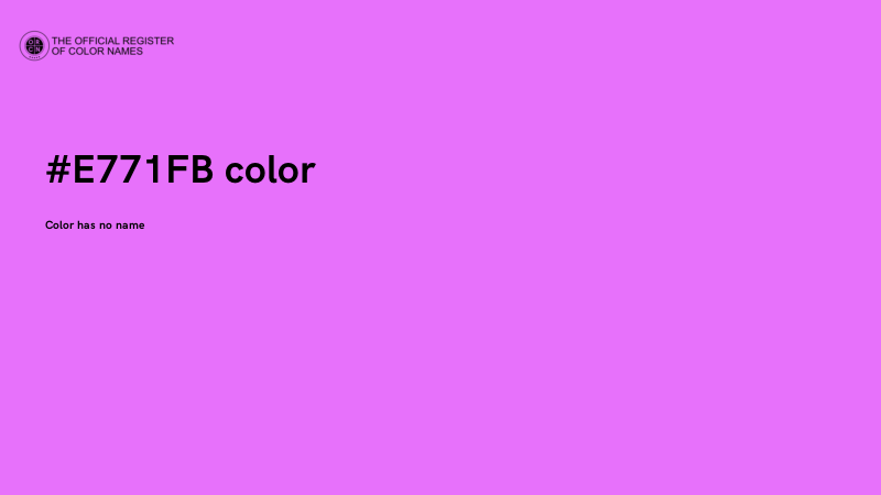 #E771FB color image