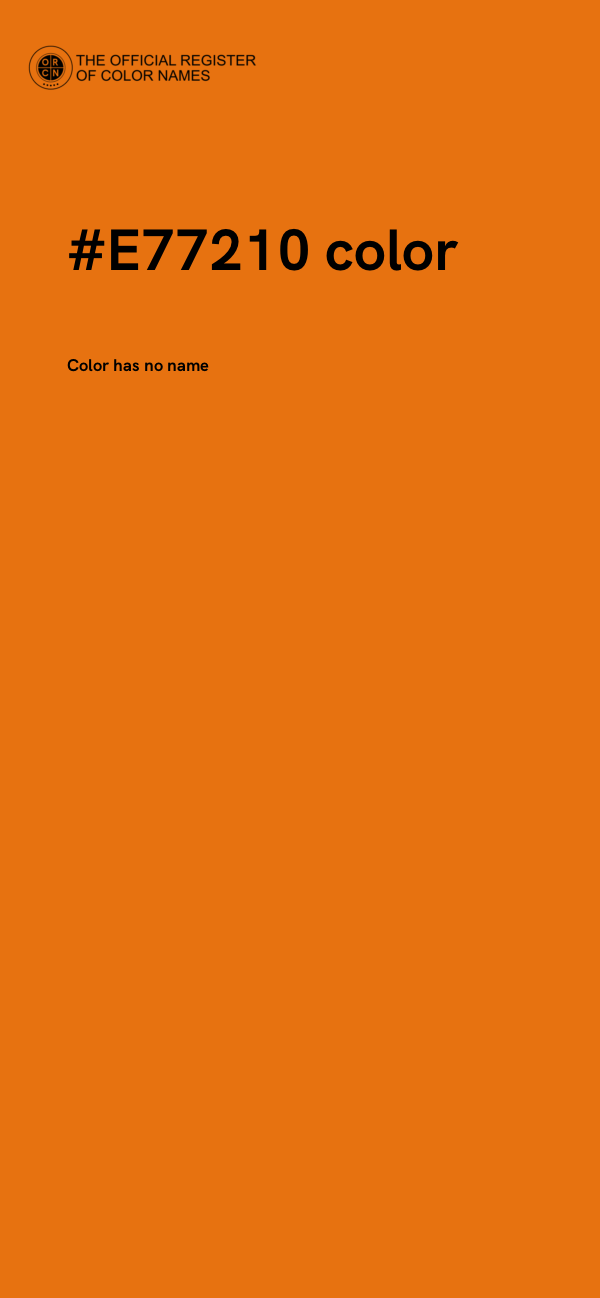 #E77210 color image