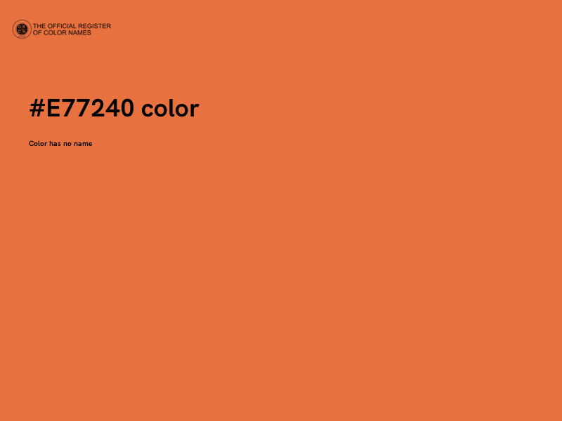 #E77240 color image