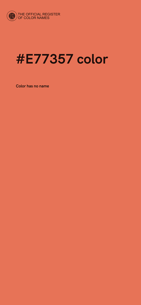 #E77357 color image