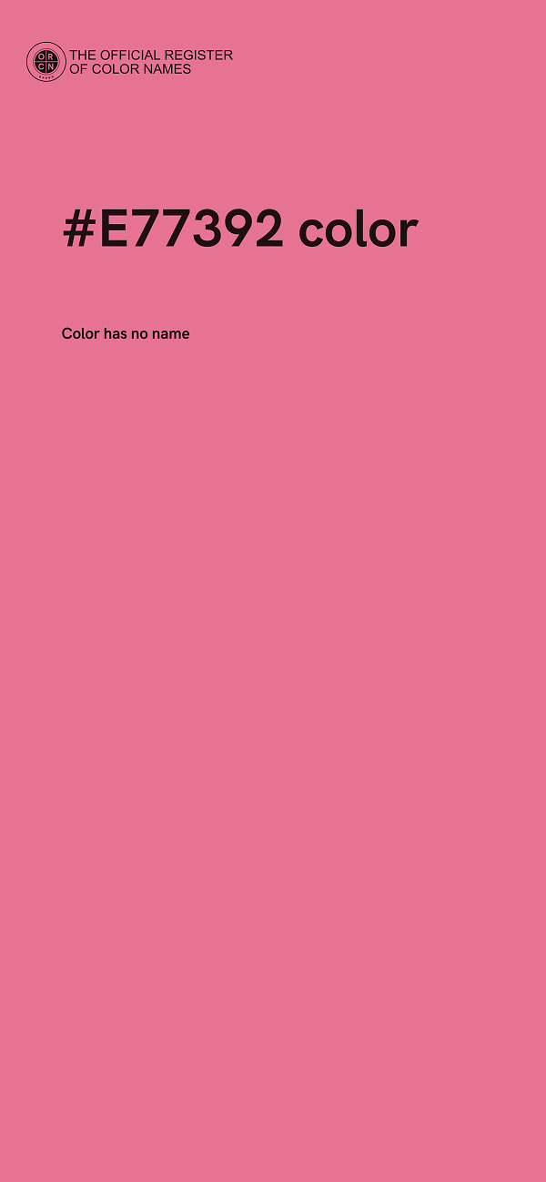 #E77392 color image
