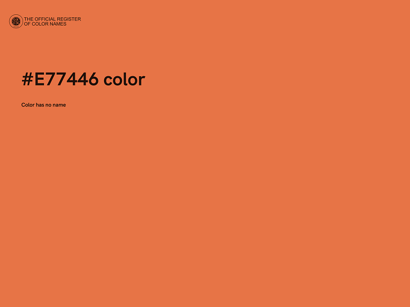 #E77446 color image