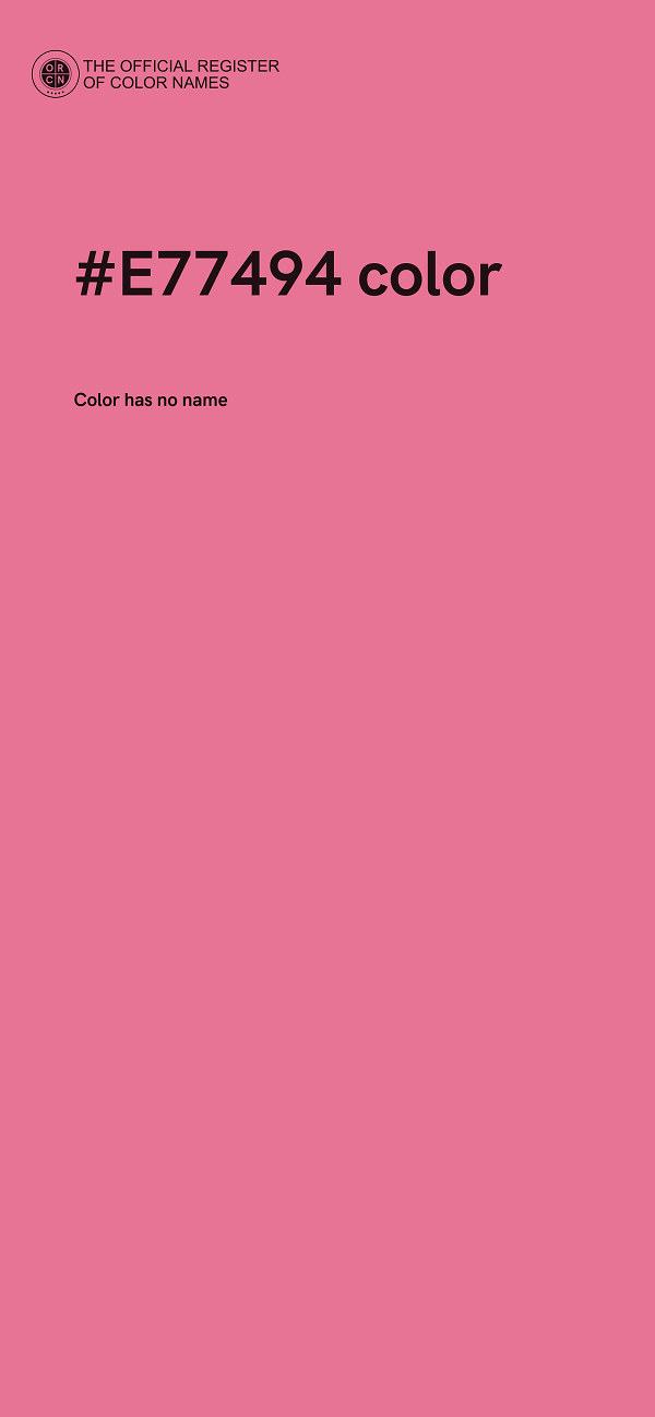 #E77494 color image