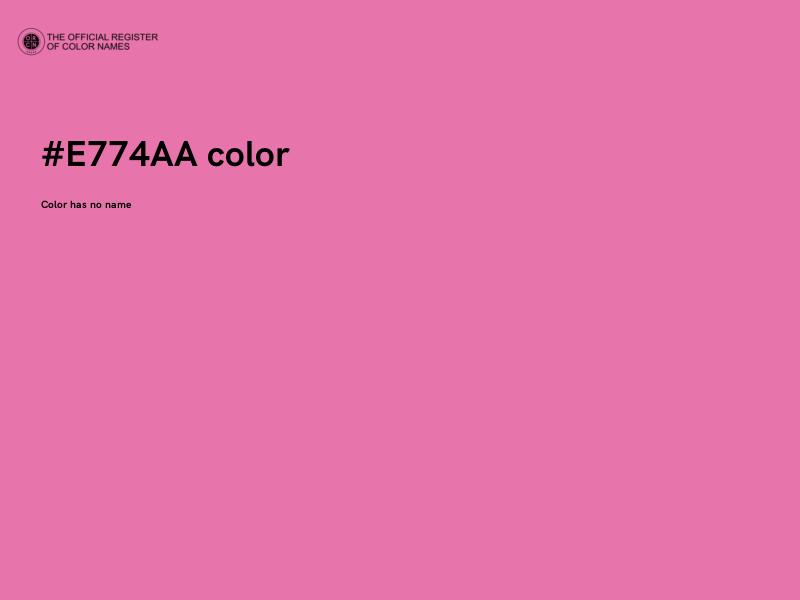 #E774AA color image