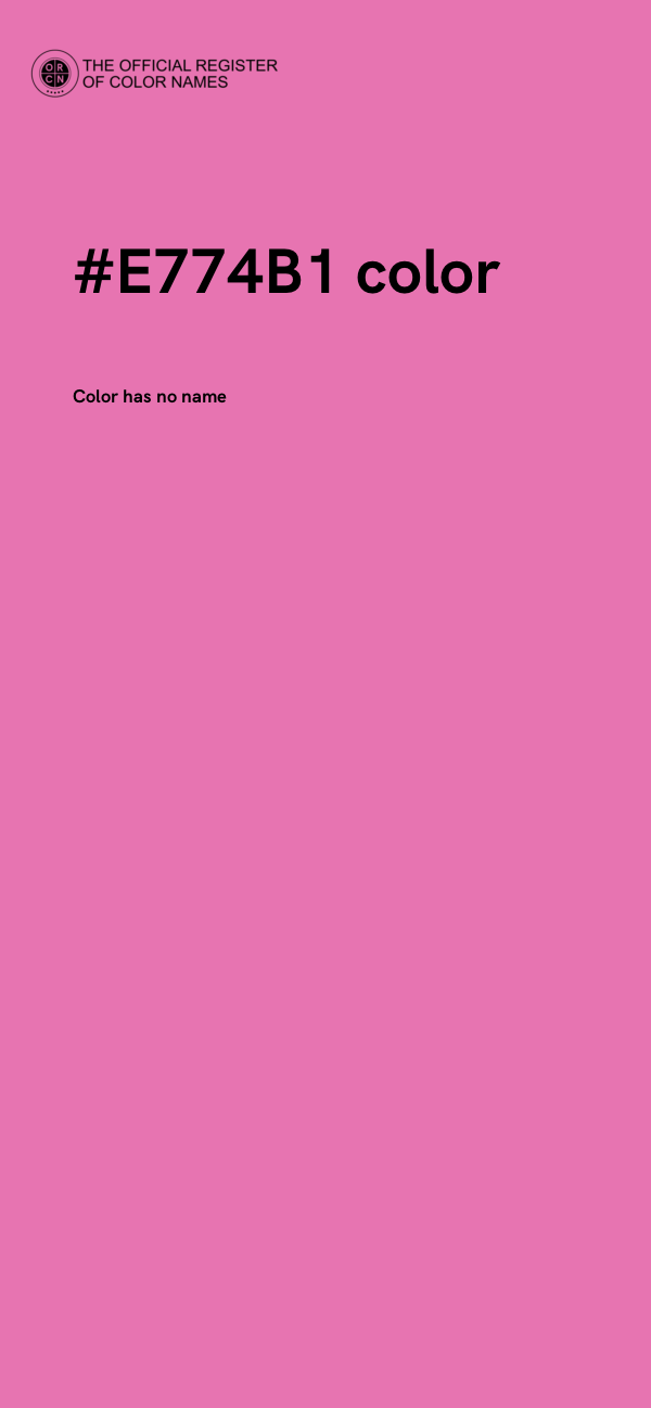 #E774B1 color image