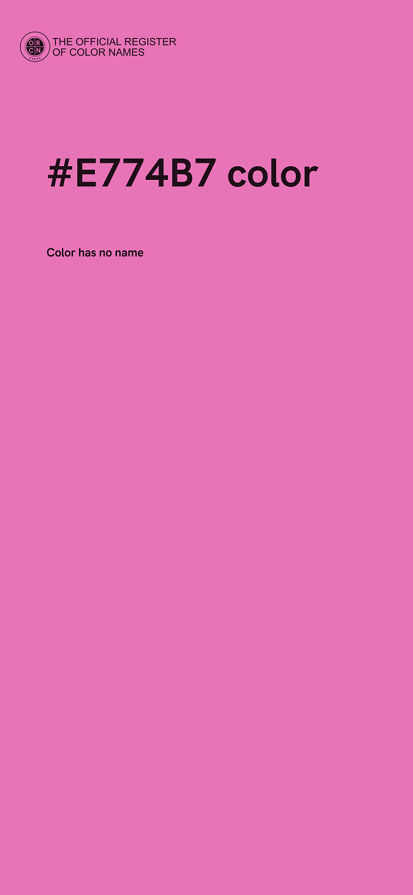 #E774B7 color image