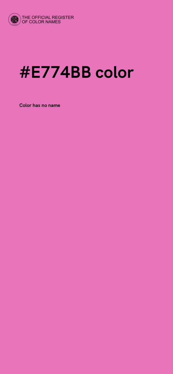 #E774BB color image