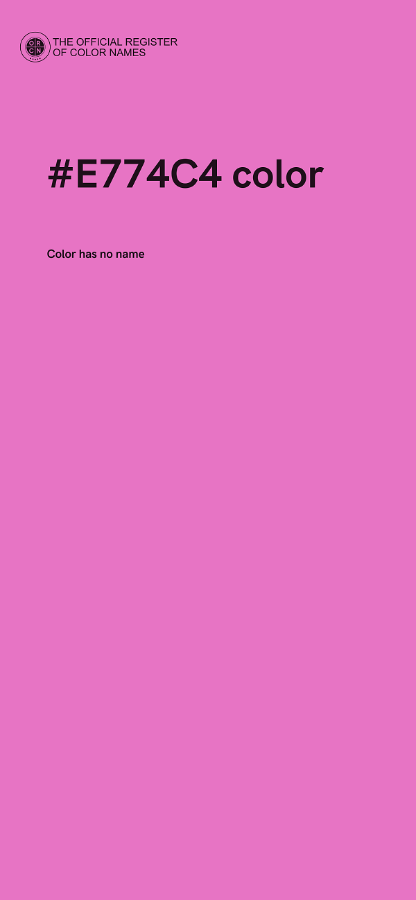 #E774C4 color image