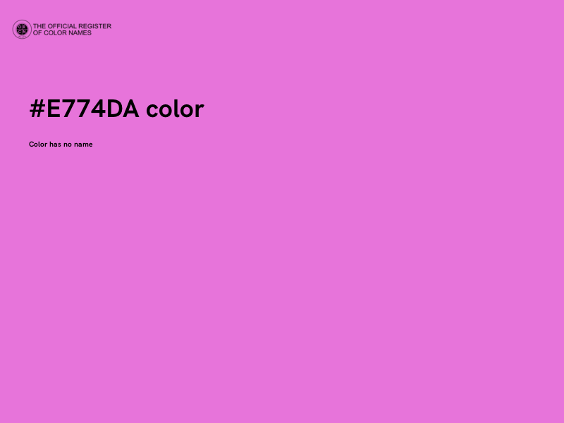 #E774DA color image