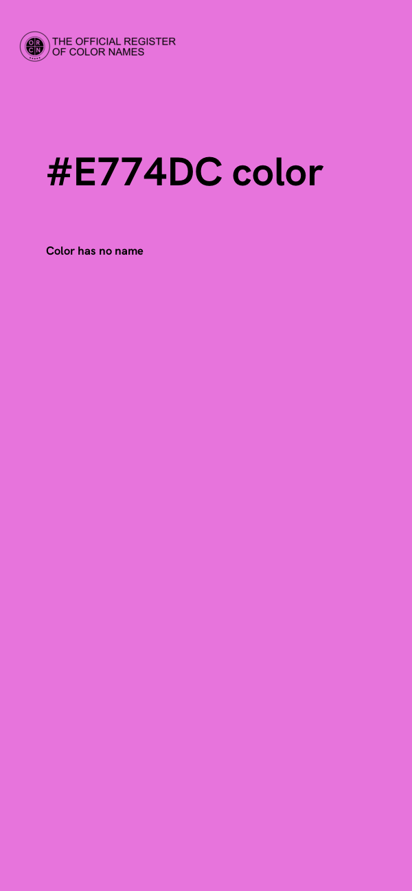 #E774DC color image