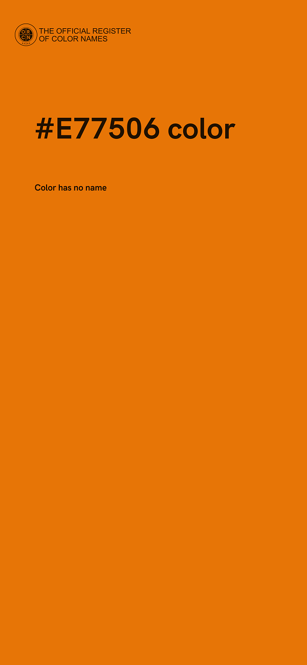 #E77506 color image