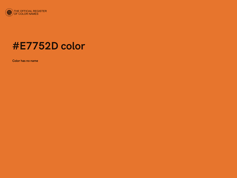 #E7752D color image