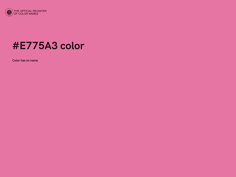 #E775A3 color image