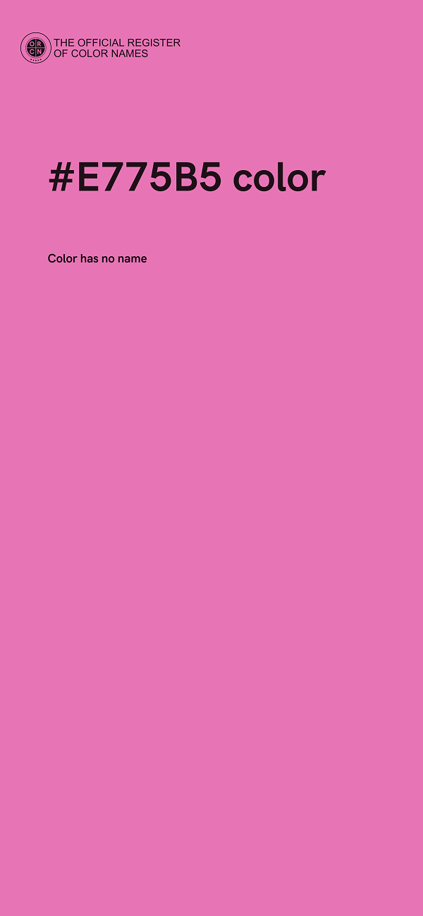 #E775B5 color image