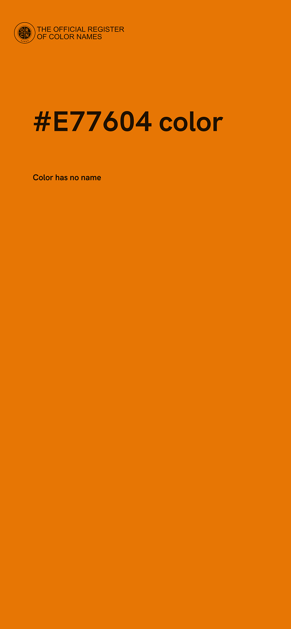 #E77604 color image