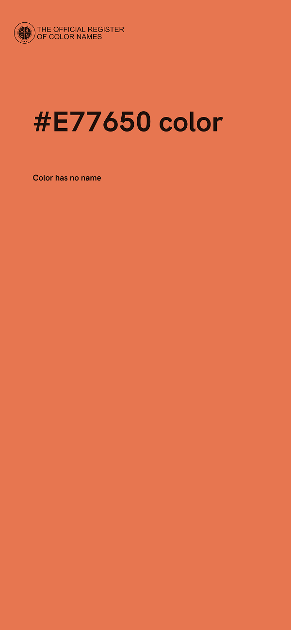 #E77650 color image
